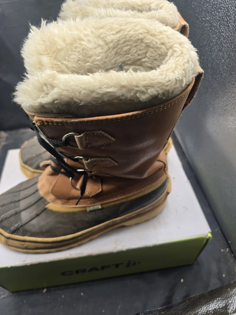 Craft-Inspired Men's Brown and Olive Waterproof Rain & Snow Boots
